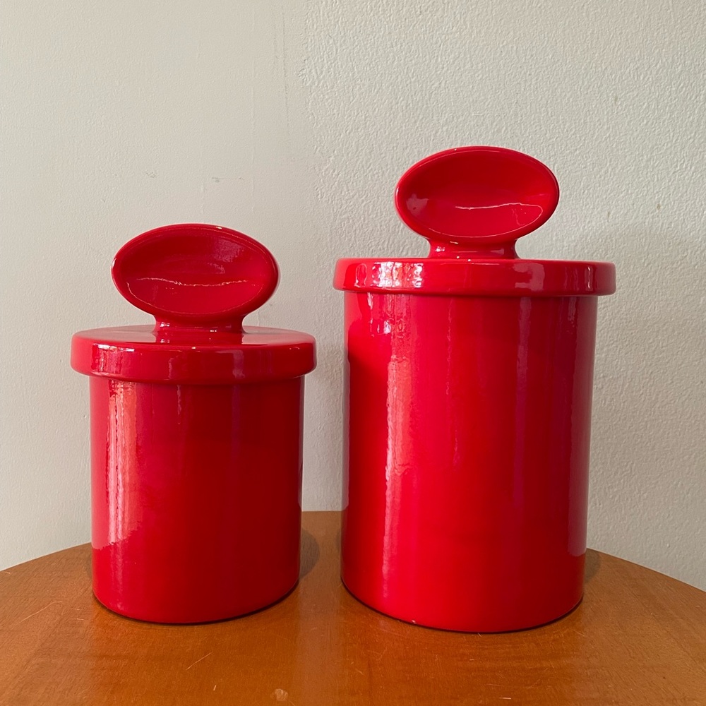 Vohann of California MOD 60’s Red Canisters By Charles Chaney Very Rare